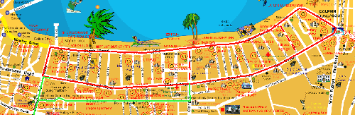 Baht bus route map. Click flor larger image